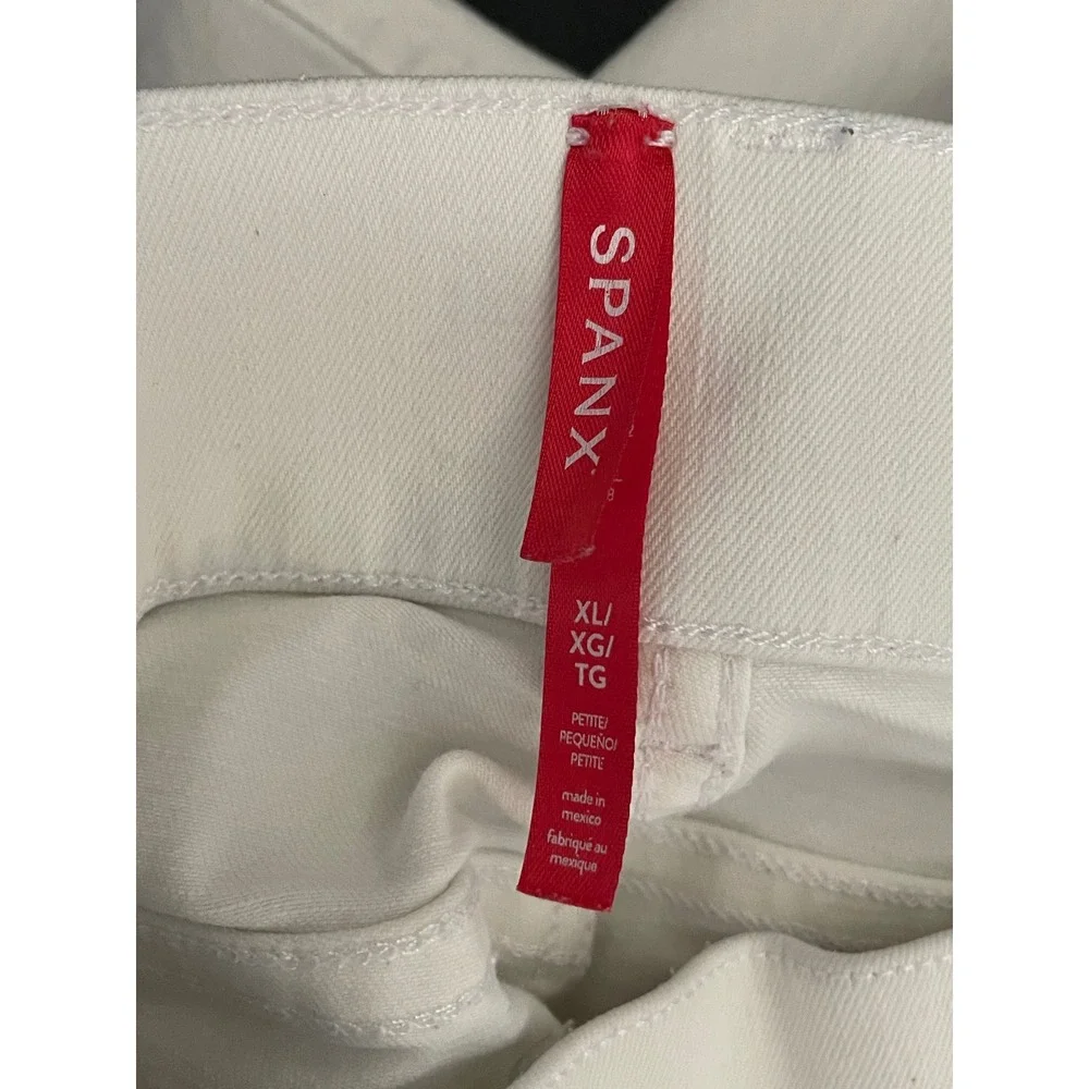 SPANX 20465Q Seamed Front Wide Leg Pant Ecru Wash Pull-on Jeans XL - Picture 6 of 8
